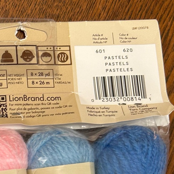 Two 8packs=16. .35oz each (each 38 yds) LionBrand Bonbons multicolor pastel yarn - Picture 2 of 2